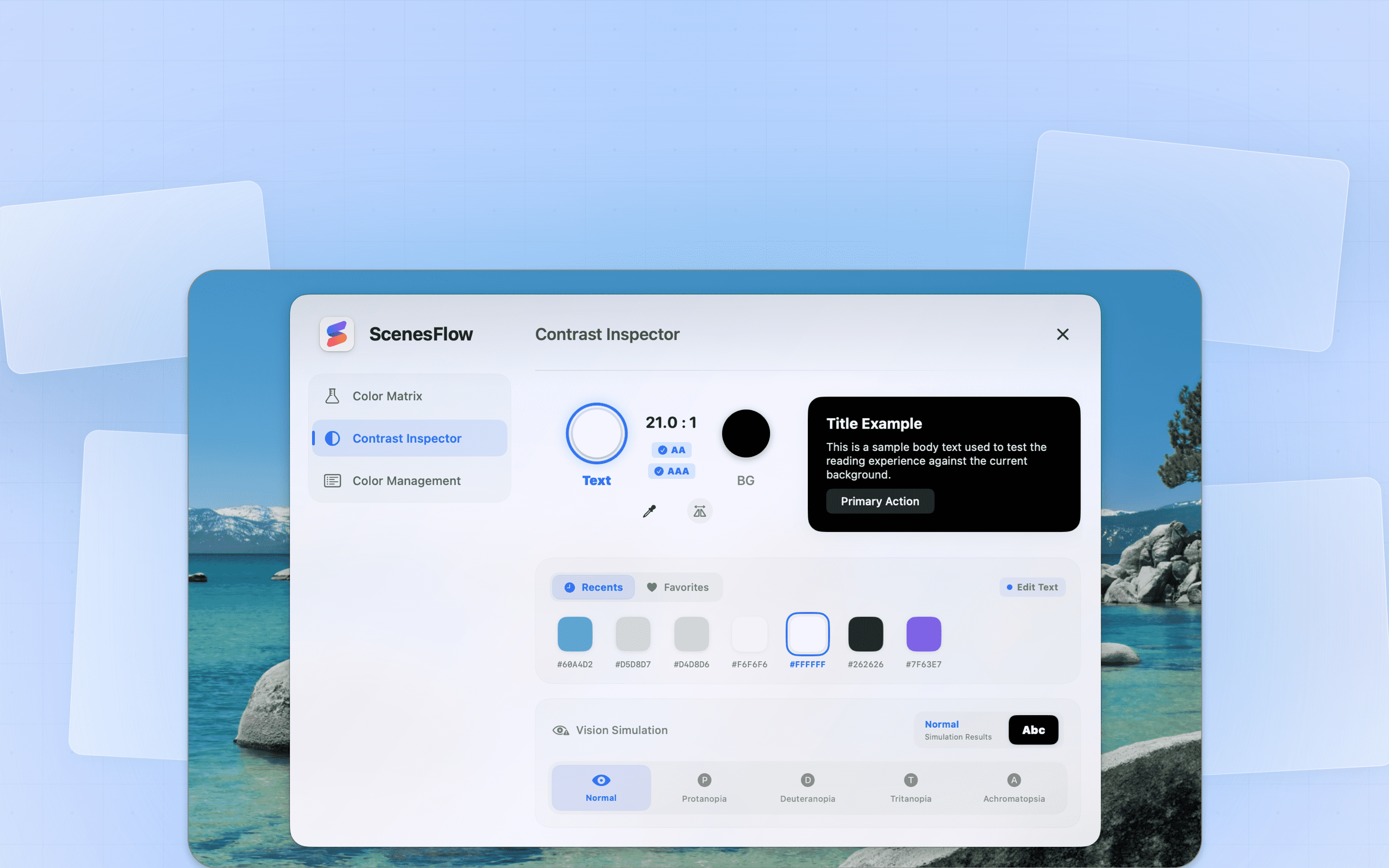 Contrast & Accessibility Testing