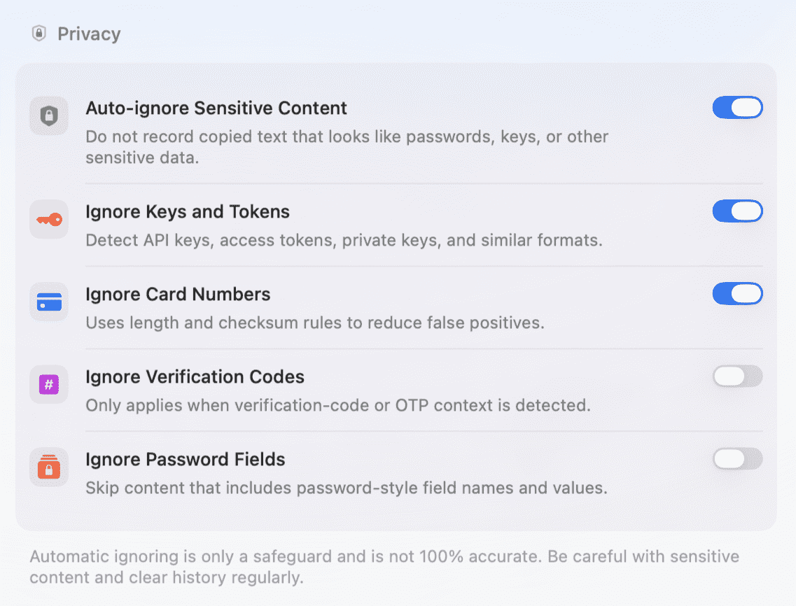 Weeko Clip privacy settings